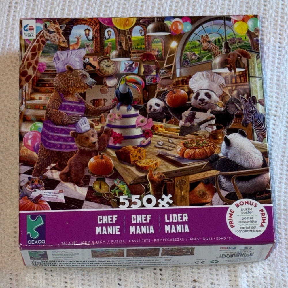 Ceaco Chef Mania 550 Piece Puzzle NEW Sealed